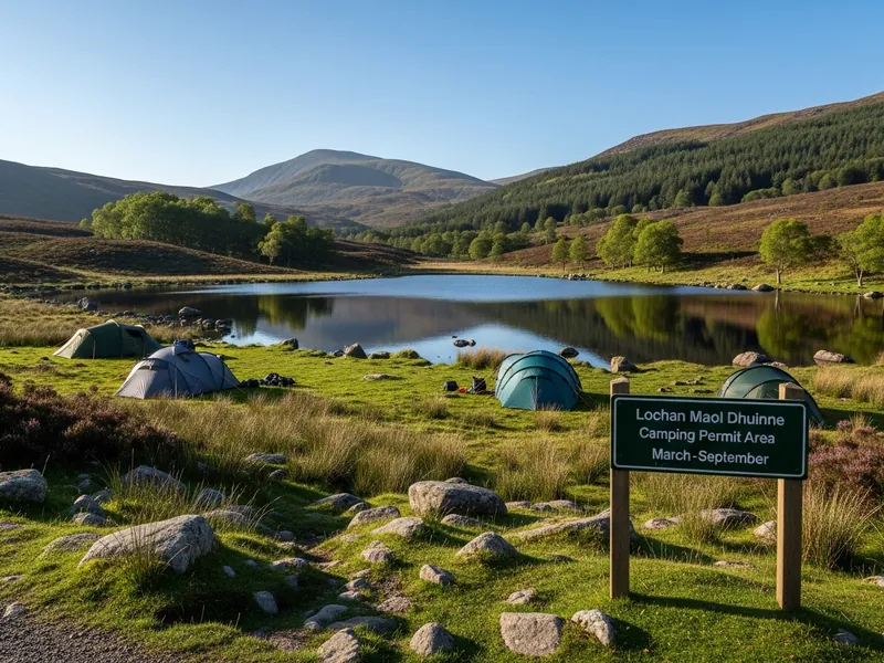 Lochan Maol Dhuinne Camping permit area March-September
